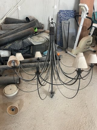 Lámpara de forja grande 130cm
