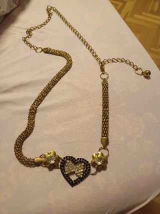 Cinturón dorado mujer cadena eslabones