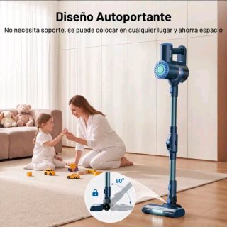 Aspiradora Inalámbrica Azul y Gris W400