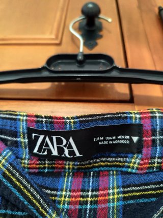 Falda Zara cuadros tubo talla M