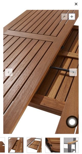 Juego de mesa extensible y 6 Sillas Exterior