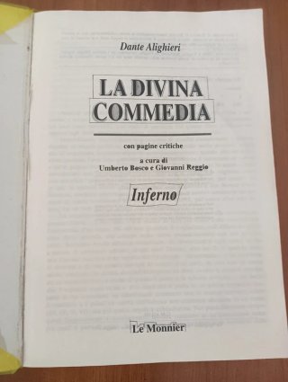 Libro. La divina commedia. Inferno.