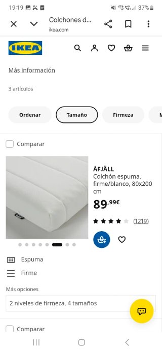 2 Colchones Ikea 80x200