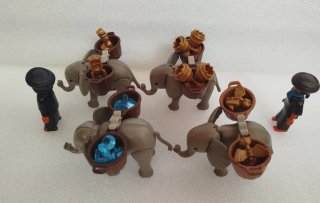 Playmobil Comerciantes con Caravana Elefantes