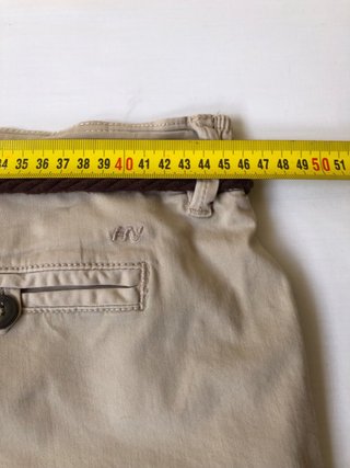Bermudas Beige Mujer Talla 46 Cordón