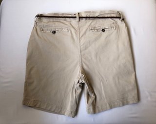 Bermudas Beige Mujer Talla 46 Cordón