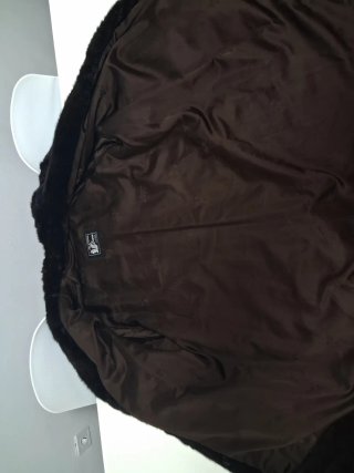 Abrigo piel Pelo Talla L Marrón chocolate