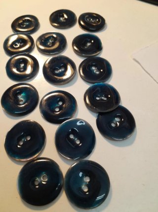 17 botones vintage 23mm efecto nacarado