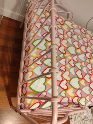 MINNEN Estructura Cama Extensible Rosa 80x200