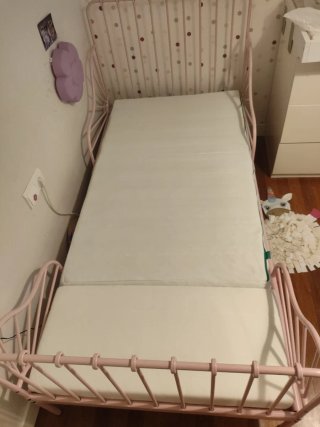 MINNEN Estructura Cama Extensible Rosa 80x200