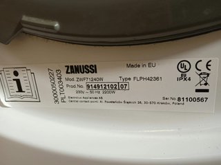 Lavadora Zanussi Lindo 1200rpm