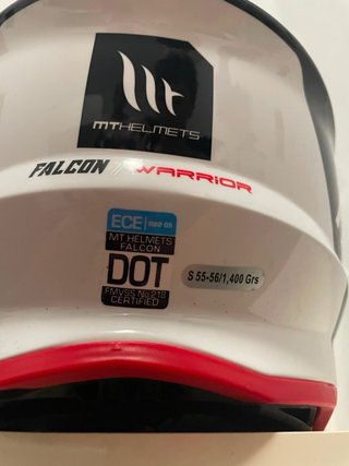 Casco de moto Falcon rojo y negro