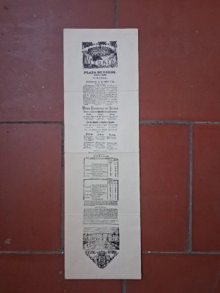 Cartel inauguracion Plaza de Toros Vitoria 1880