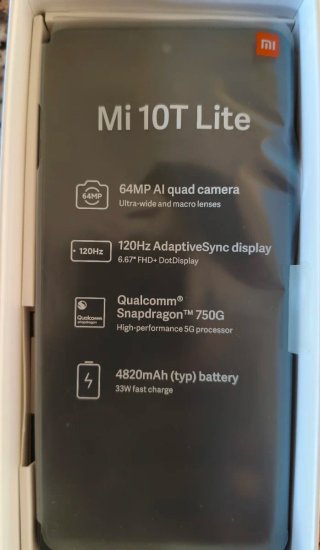 Xiaomi Mi 10T Lite 6GB RAM 64GB ROM Negro