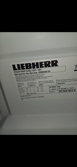 Recambios Liebherr CNesf 4003 Index 22C/001
