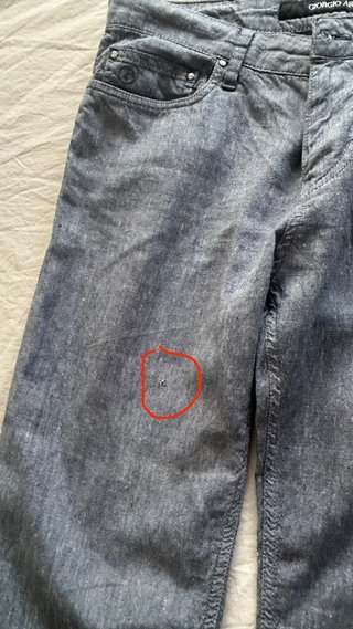 Pantalones Armani Lino Gris W34