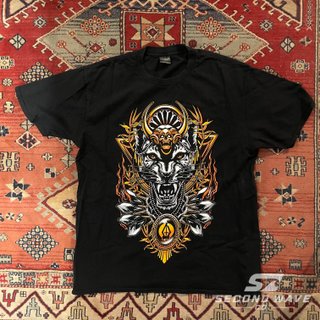 Camiseta gráfica vintage gato calavera