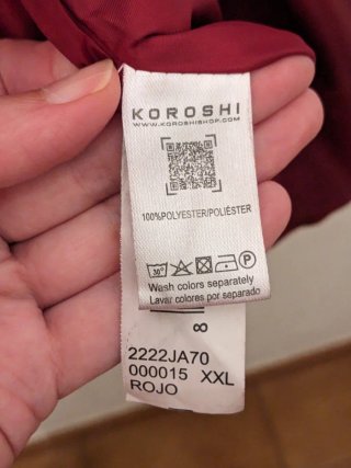 Chaqueta Koroshi Roja impermeable con Capucha
