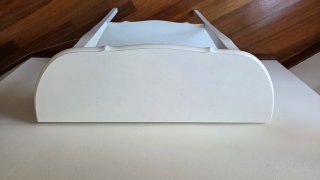 Consola blanca estrecha para recibidor 95 × 32 cm