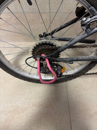 Bicicleta infantil 20 rosa y negra 5 velocidades