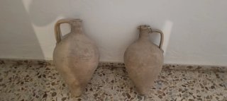 Juego de 2 ánforas antiguas