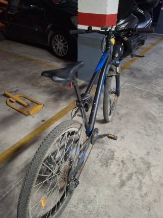 Bicicleta Rockrider ST120 Negra/Azul