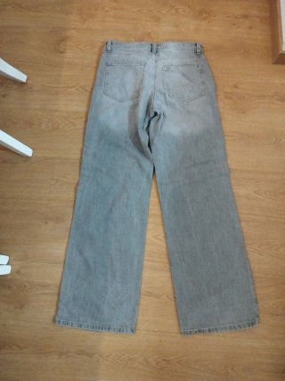 Pantalón vaquero gris Bershka mujer talla 38