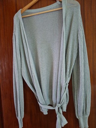 Cardigan elegante grigio/argento