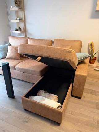 Sofá chaise longue con arcón – 250 cm