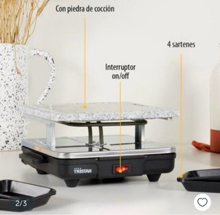 Raclette Tristar de piedra