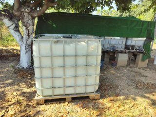 Bidón 1000L con jaula metálica