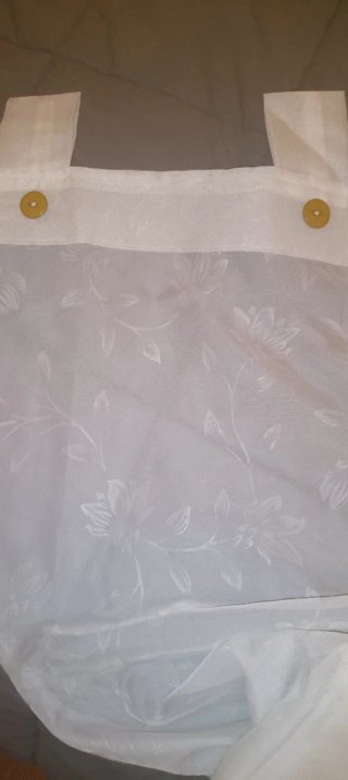 2 Cortinas Blancas Chiffon
