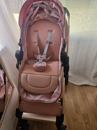 Carrito de bebé 3 en 1 rosa