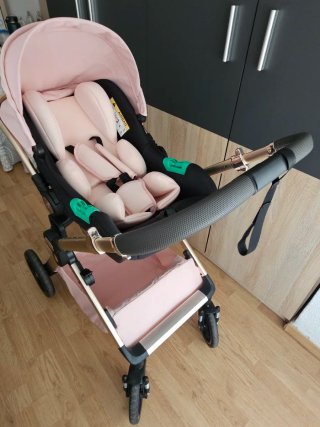 Carrito de bebé 3 en 1 rosa