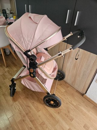 Carrito de bebé 3 en 1 rosa