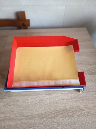 Lote bandejas escritorio y carpeta plástico