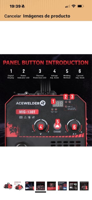 Soldador ACEWELDER MIG-140Y 3 en 1, inverter