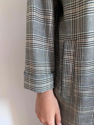 Chaqueta de cuadros tipo gales para mujer
