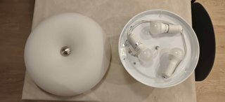 Lámpara techo moderna cristal blanco