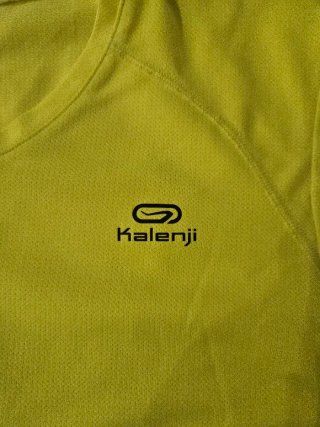 Camiseta técnica Kalenji manga corta amarilla