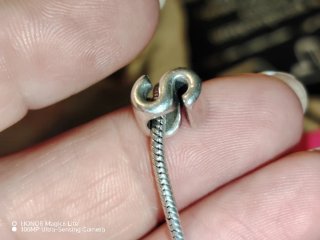 Charm Pandora originale lettera S in argento