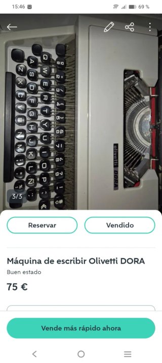 Máquina de escribir Olivetti DORA