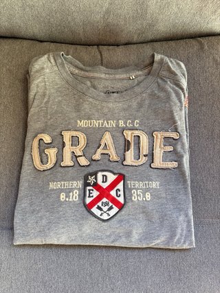 Camiseta juvenil manga larga gris