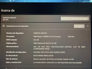 PC Gaming Ryzen 5 / RX 5600 XT / 16GB RAM