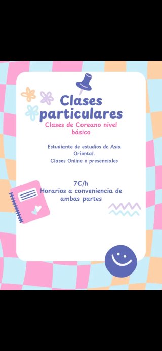 Clases particulares de coreano