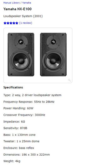 Altavoces Yamaha NX E 100 Piano Negro