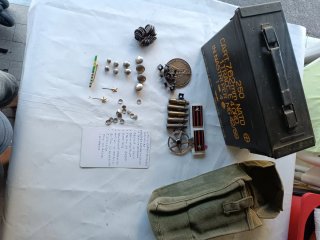 Lotto Vecchia Militeria: Giberna, Cartucce, Botton