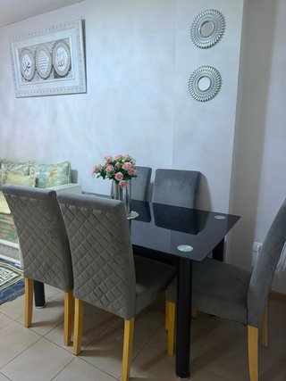 Mesa de comedor cristal negra