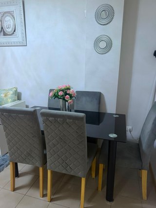 Mesa de comedor cristal negra