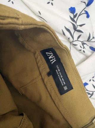 Falda pantalón Zara marrón con cinturón
